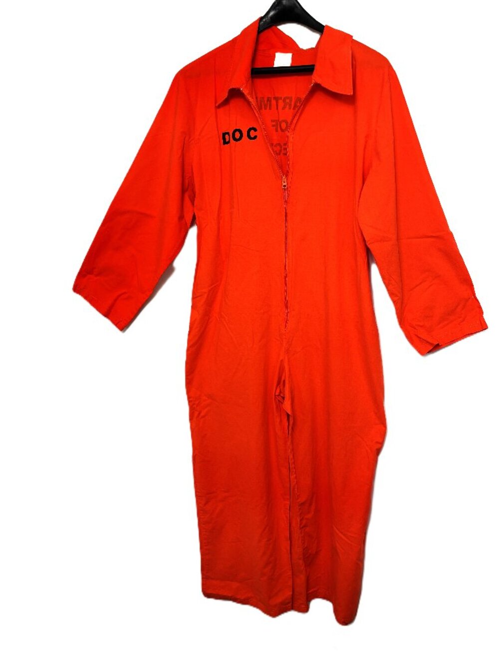 Prisoner Orange Department of Corrections Jumpsuit One Piece Costume